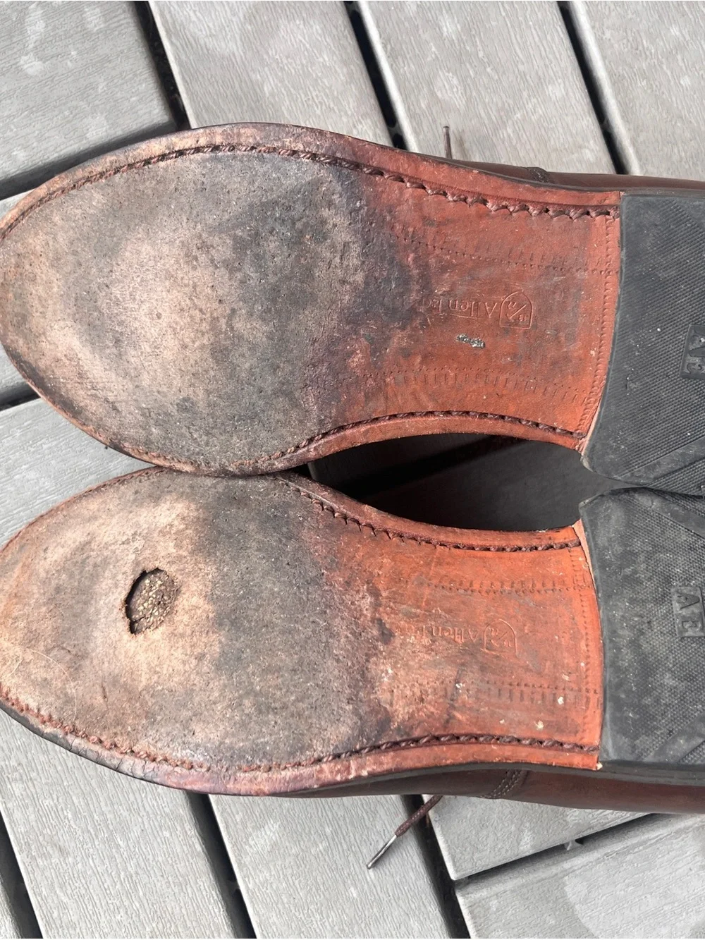 Allen Edmonds Leather Cap-Toe Oxford Dress Shoes size 9